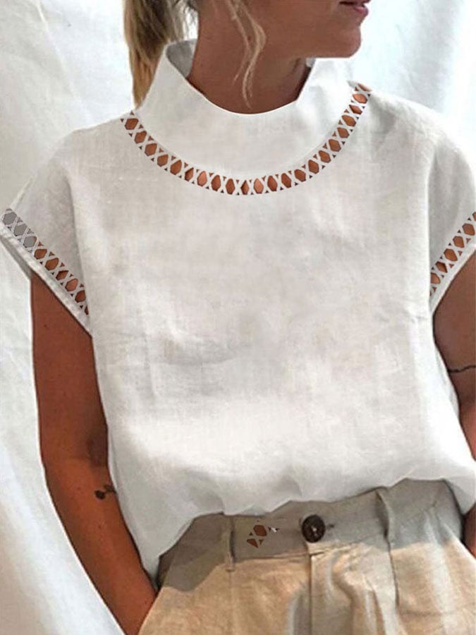 Women's Romantic Lace Turtleneck Shirt